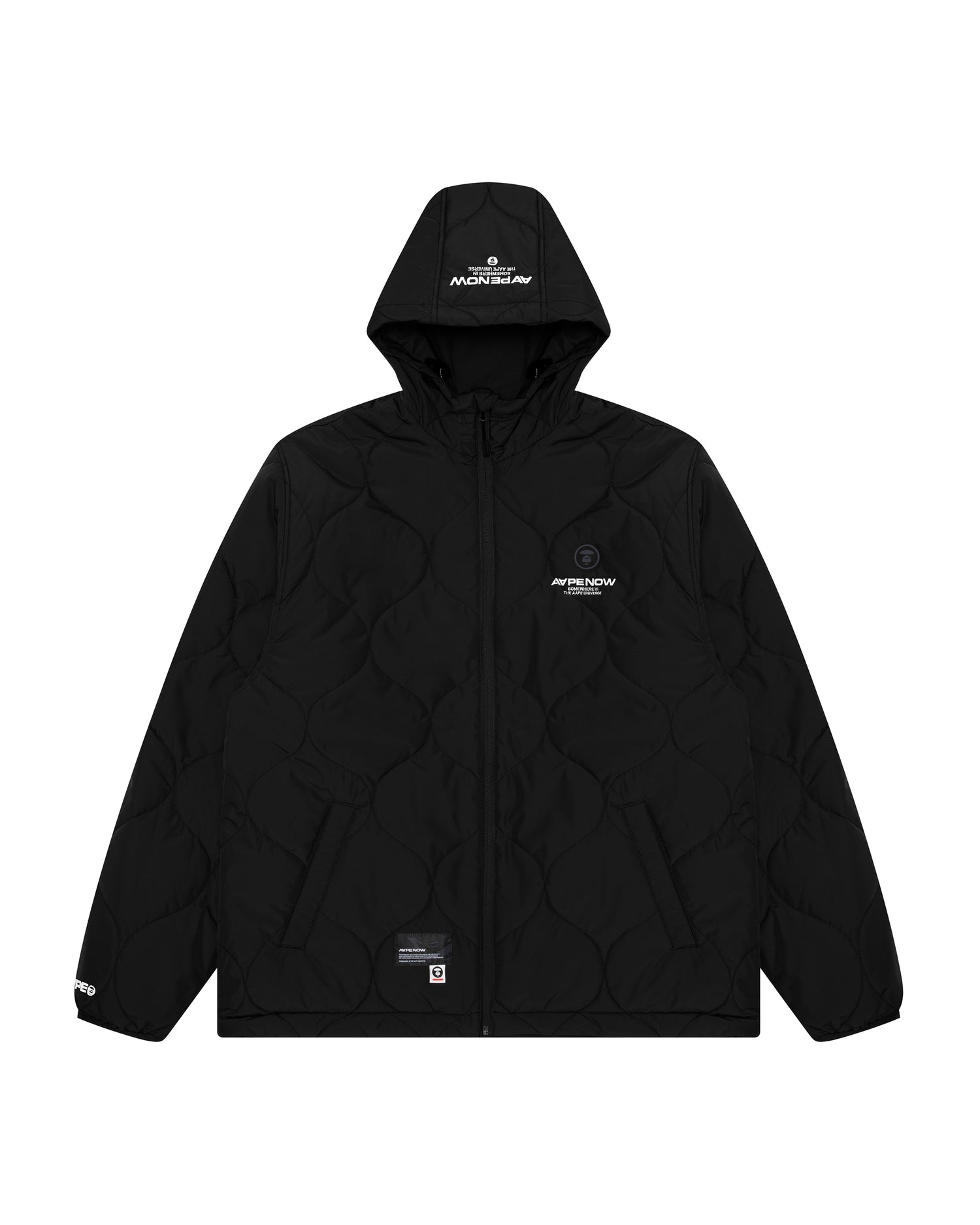 AAPE Moonface patch hooded quilted jacket | Aape official website