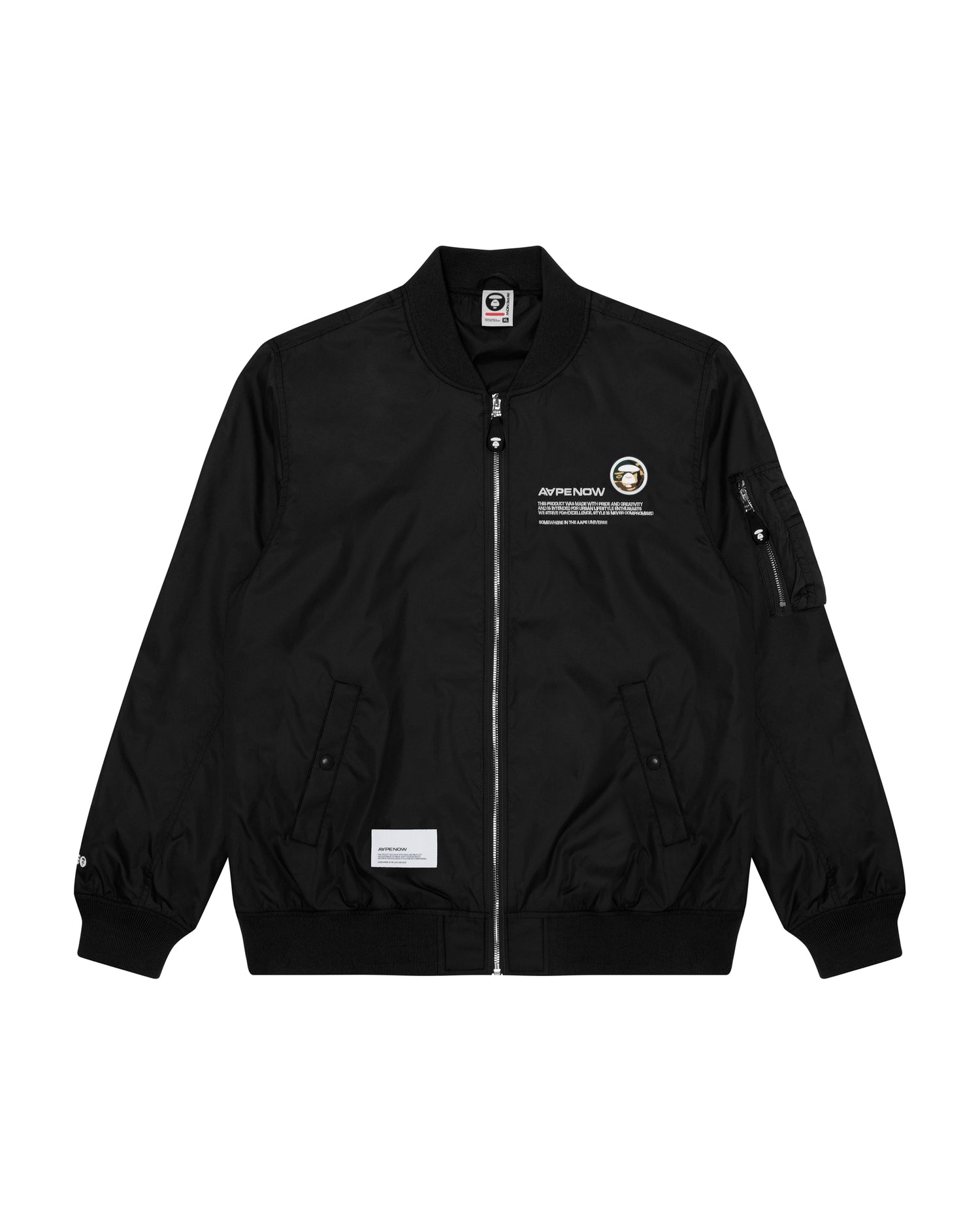 AAPE Moonface patch zip-up bomber jacket | Aape official website