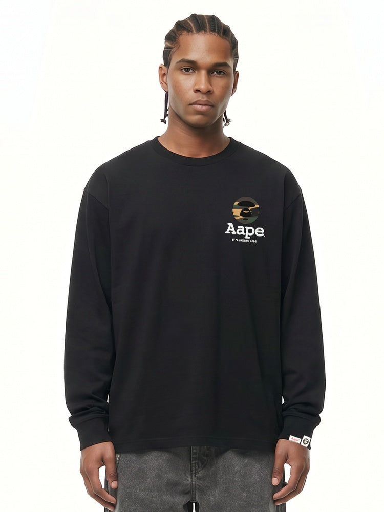 Camo logo long sleeve tee
