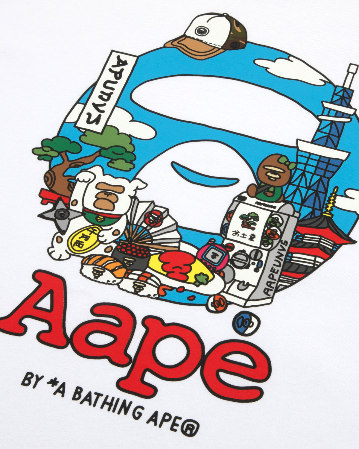 AAPEUNVS Cartoon Graphic Long Sleeve Tee