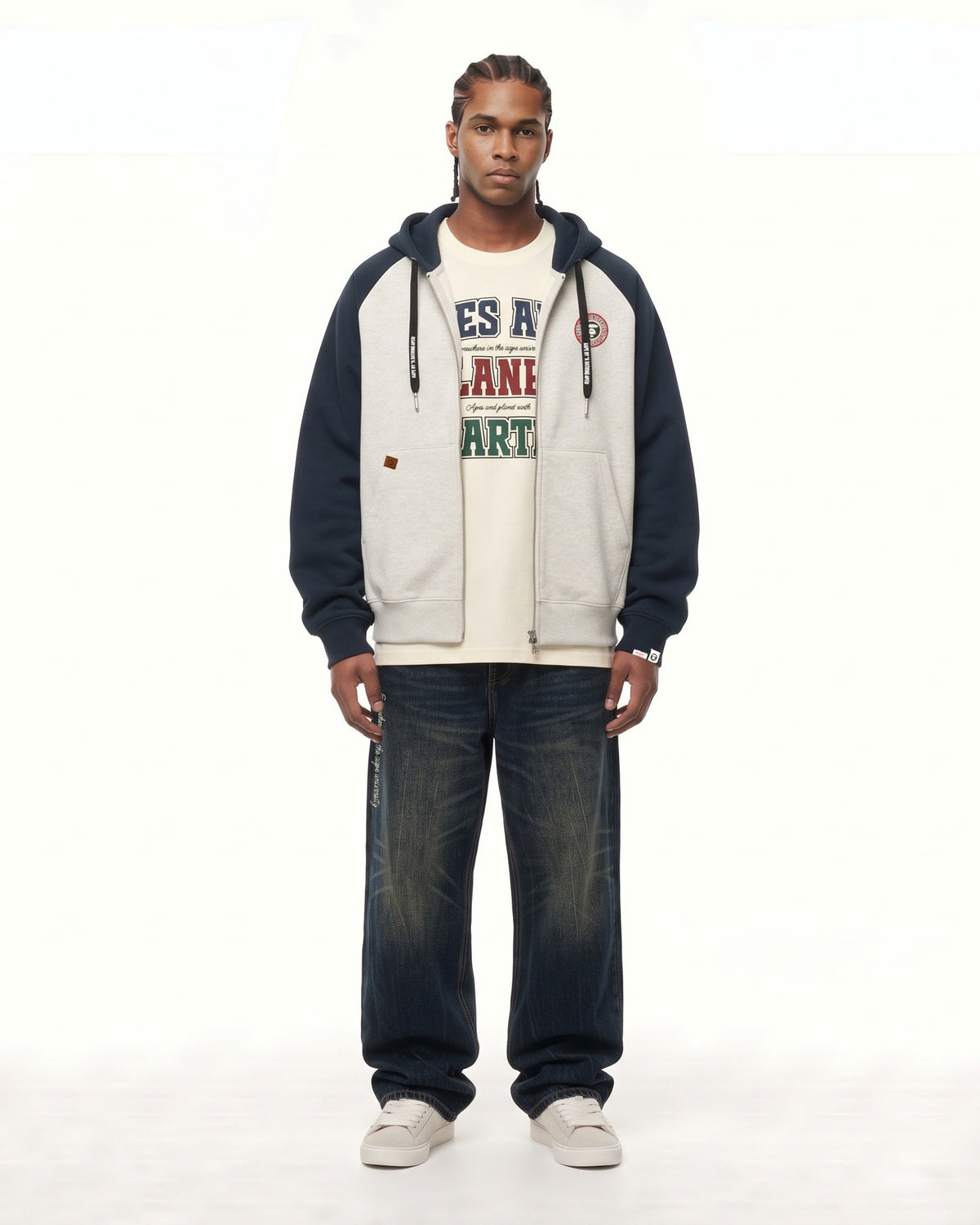Apes and planet earth long-sleeve tee