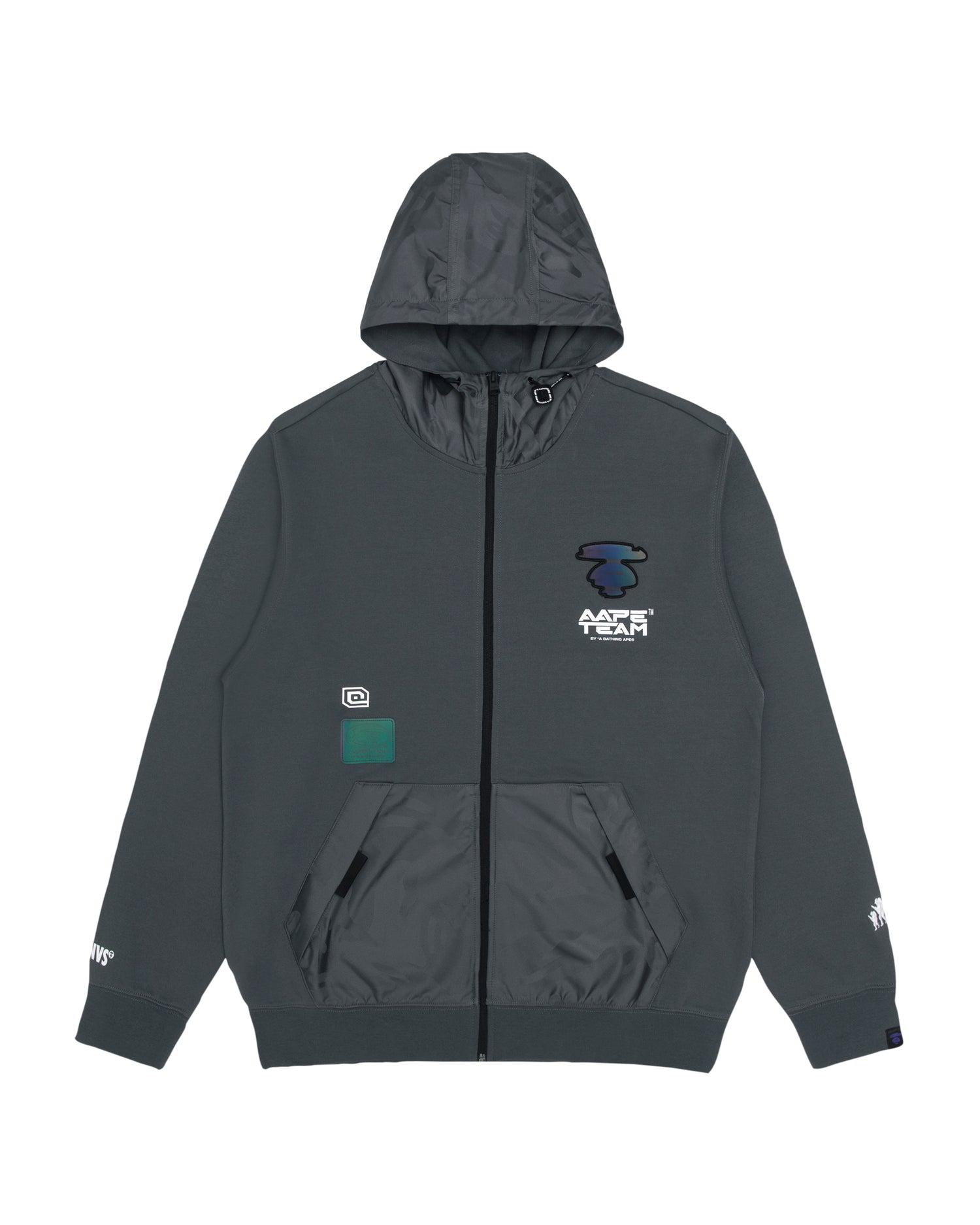 AAPE Moonface panelled zip-up hoodie | Aape official website – us