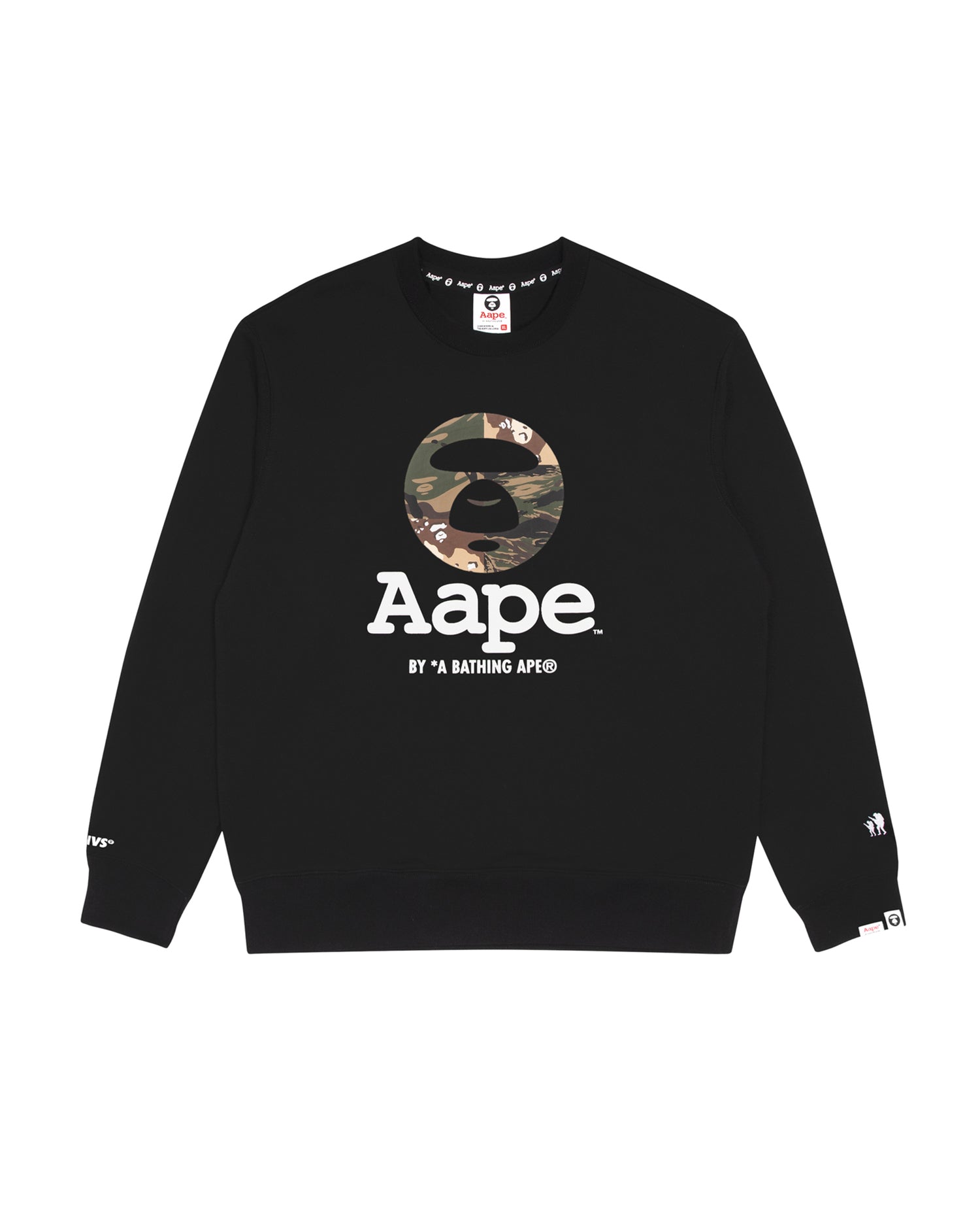 _*p様 APE サーマルカットソー　黒Ｌ AAPE Moonface camo print sweatshirt | Aape official website – us