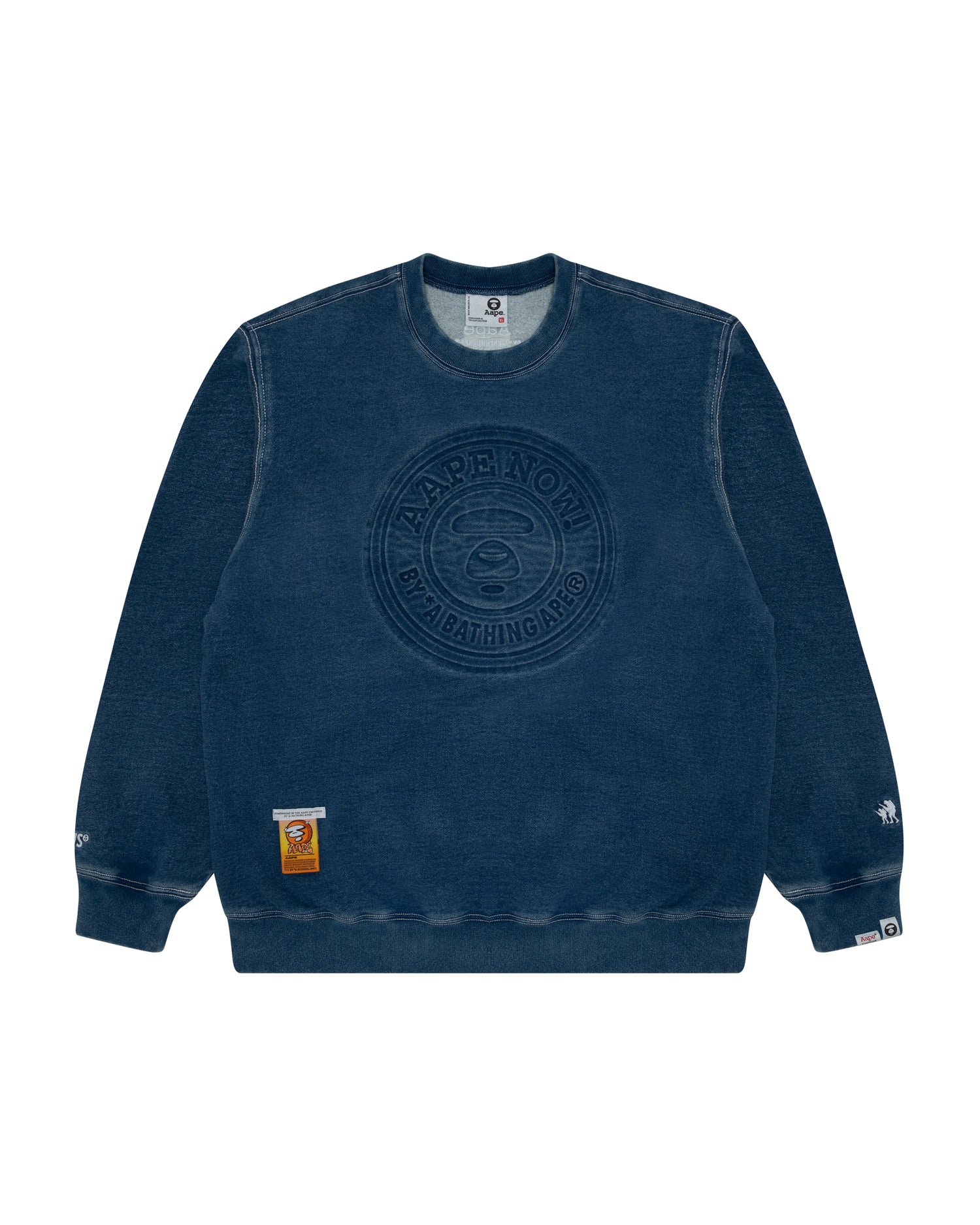 AAPE Moonface washed fleece sweatshirt | Aape official website