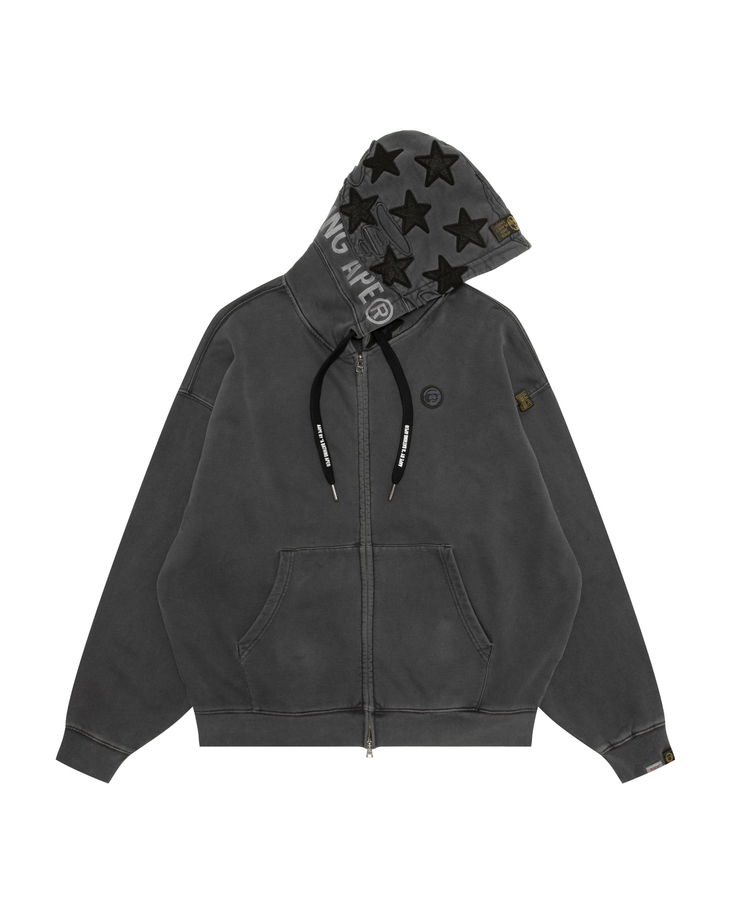 AAPE Moonface star hooded zip-up sweatshirt | Aape official