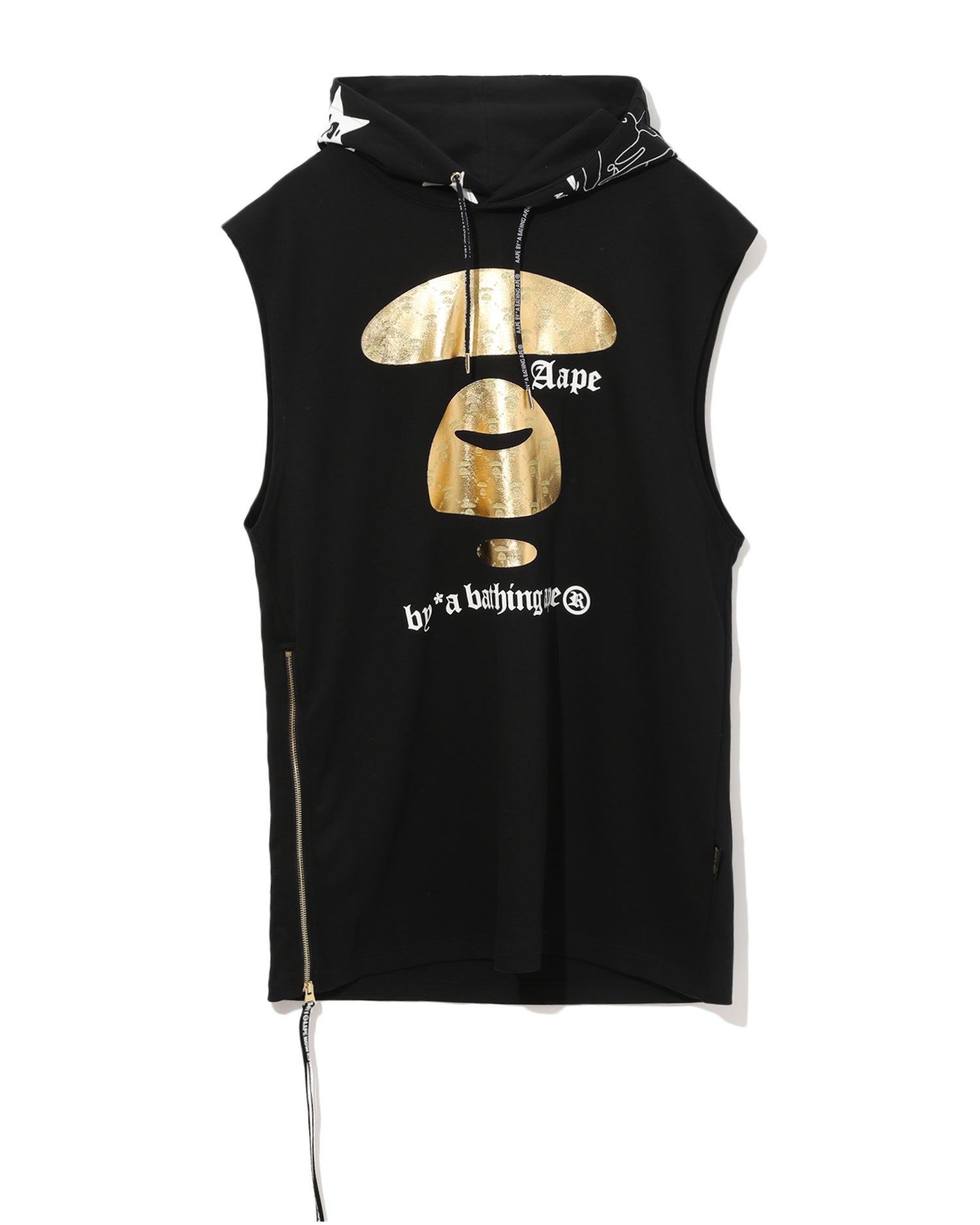 ARRESTED DEVELOPMENT A BATHING APE サマソニ AAPE Metallic Moonface sleeveless hoodie | Aape official website