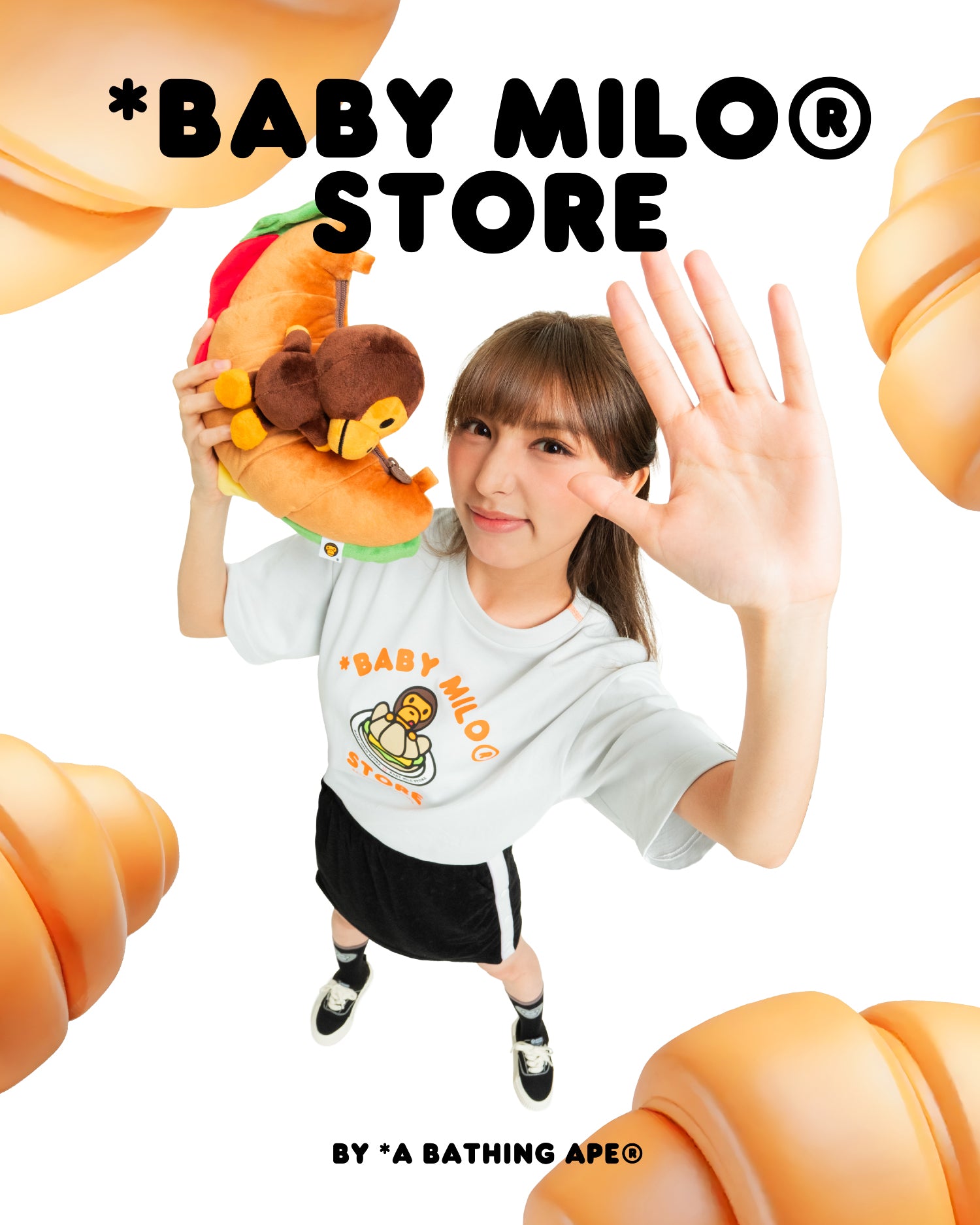 BABY MILO® STORE Baby Milo plush cross bag | Aape official website
