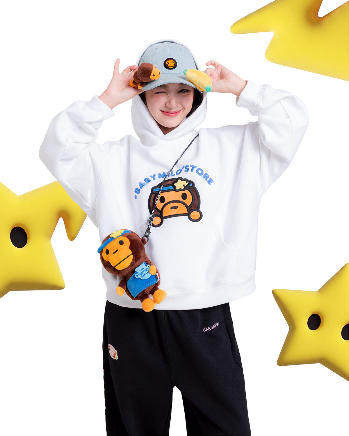 Baby Milo plush hair clip set