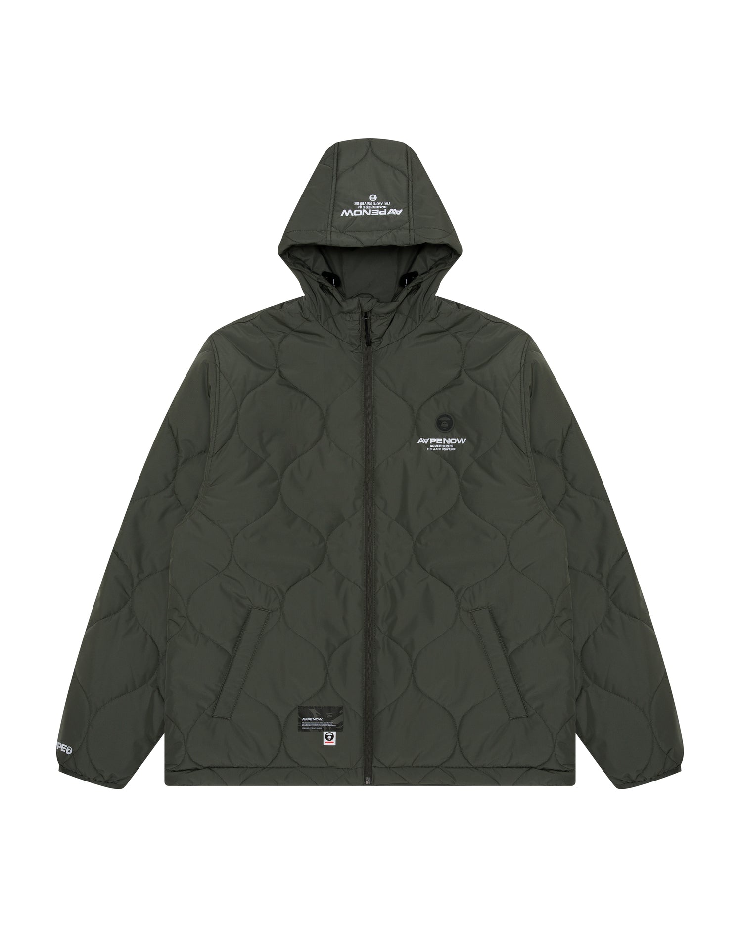 AAPE Moonface patch hooded quilted jacket | Aape official website