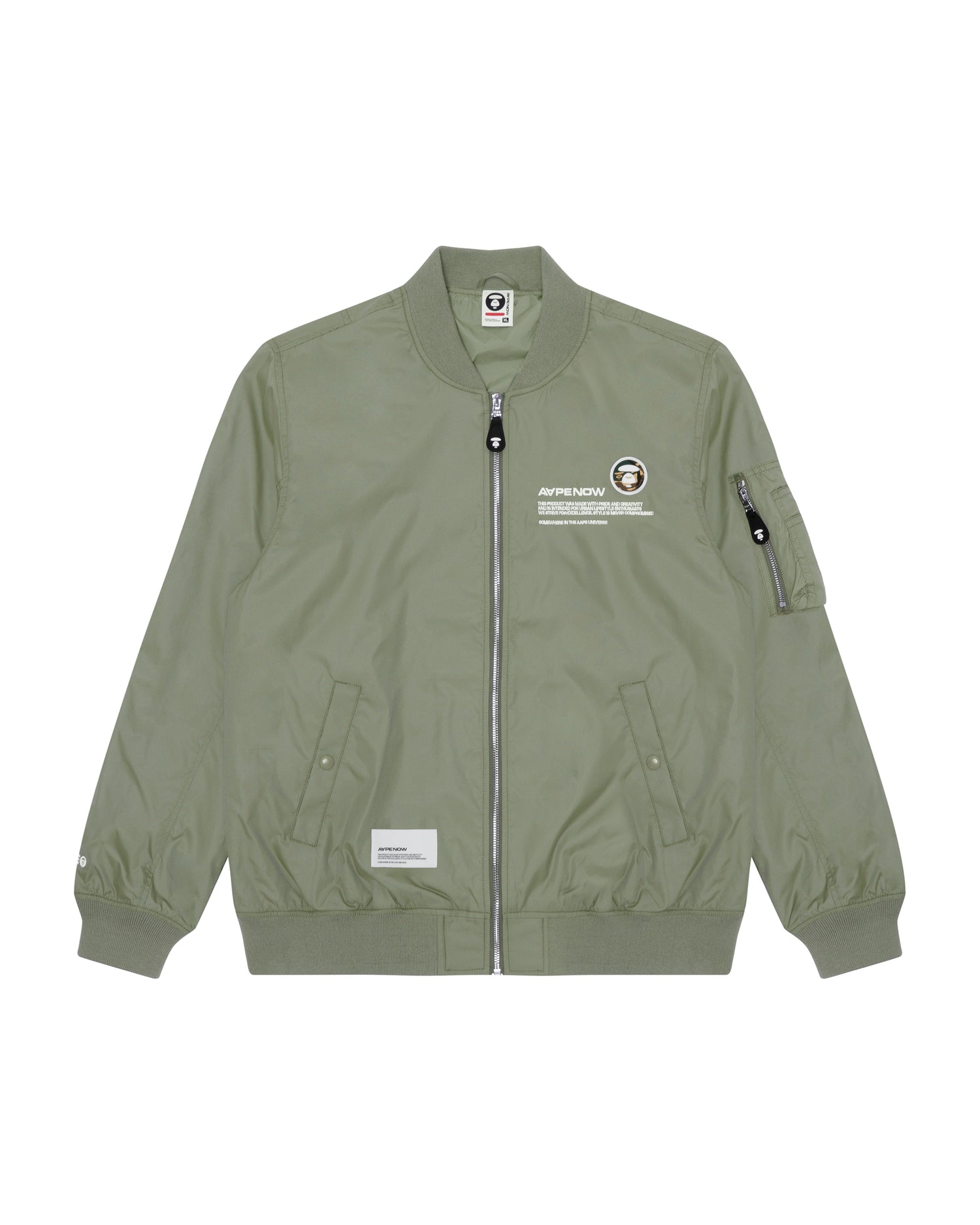 AAPE Moonface patch zip-up bomber jacket | Aape official website