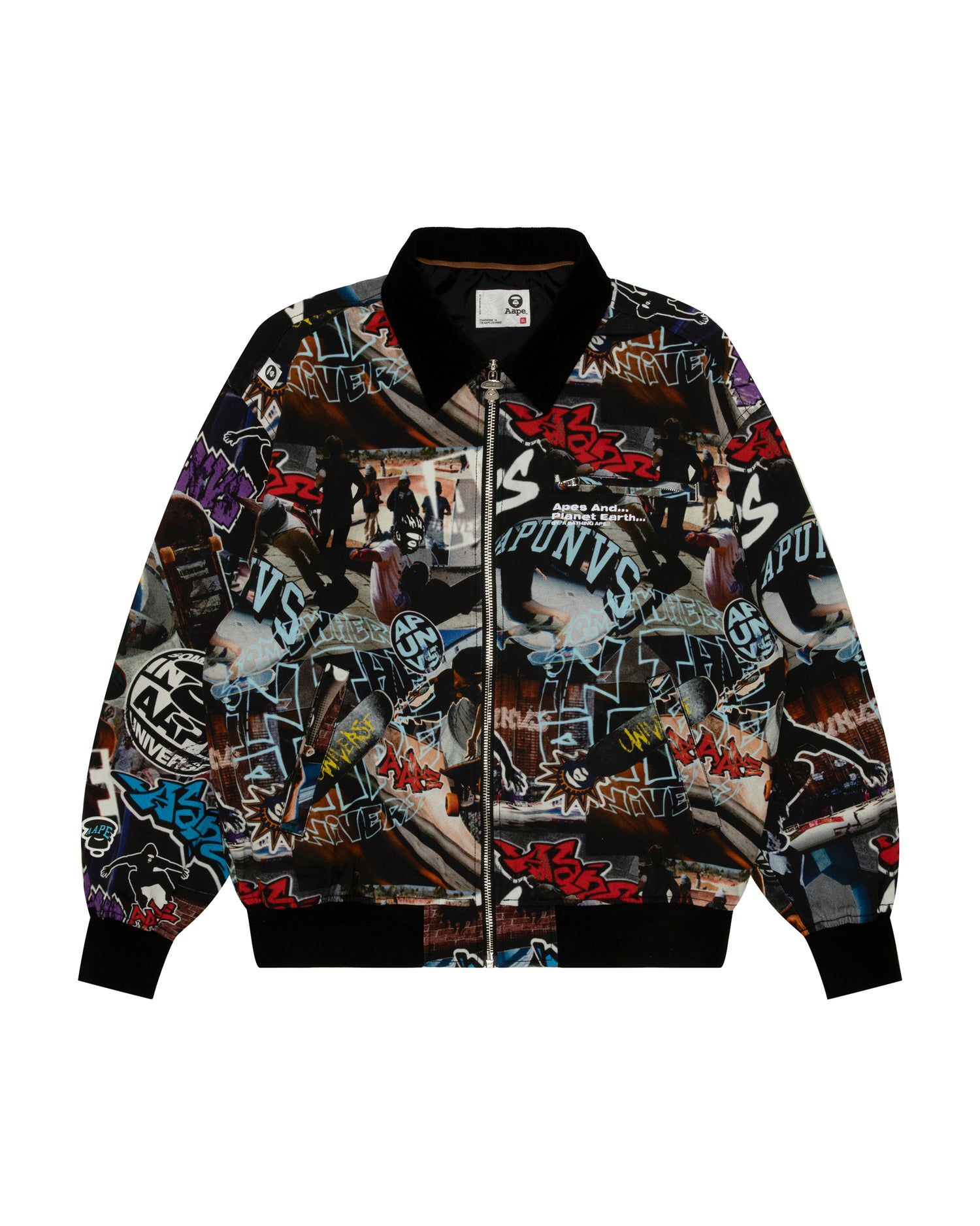 AAPE Logo graffiti print hooded jacket | Aape official website
