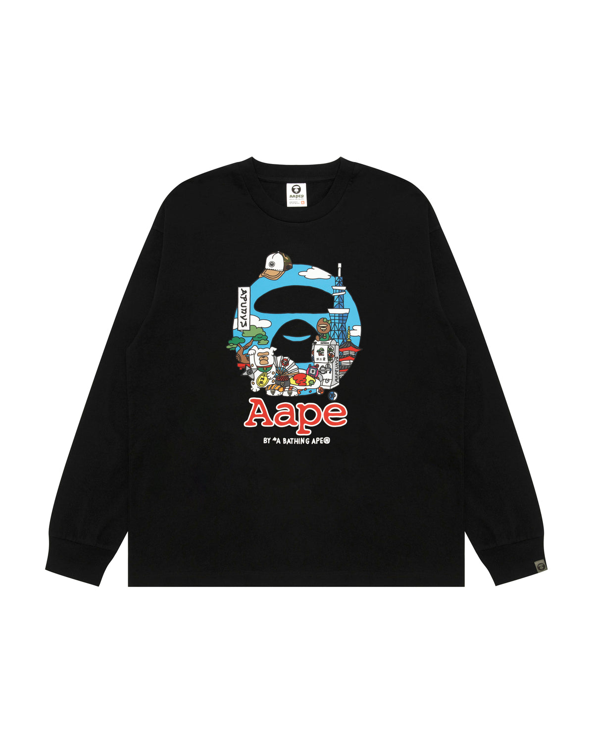 AAPEUNVS Cartoon Graphic Long Sleeve Tee