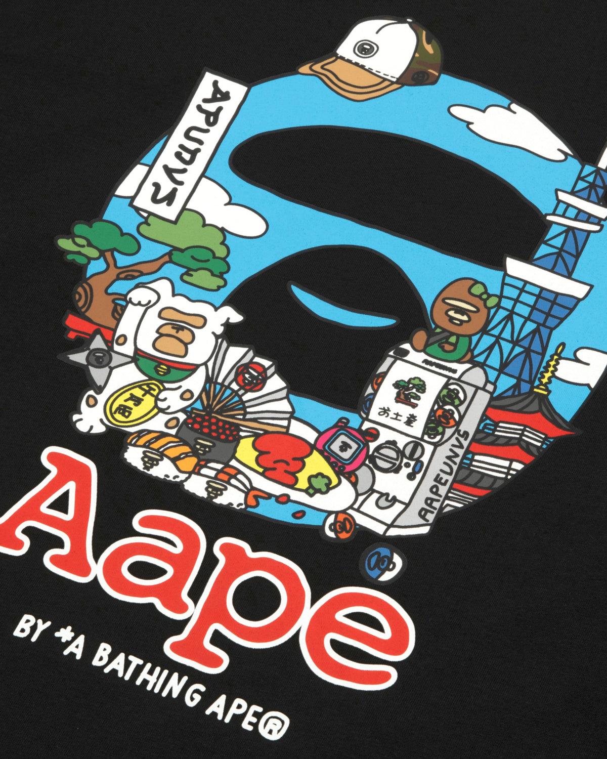 AAPEUNVS Cartoon Graphic Long Sleeve Tee