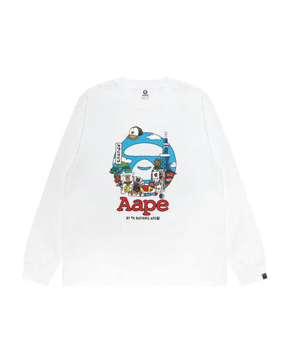 AAPEUNVS Cartoon Graphic Long Sleeve Tee