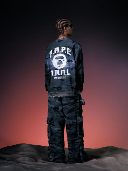 X NOMANUAL Moonface Crewneck Long Tee
