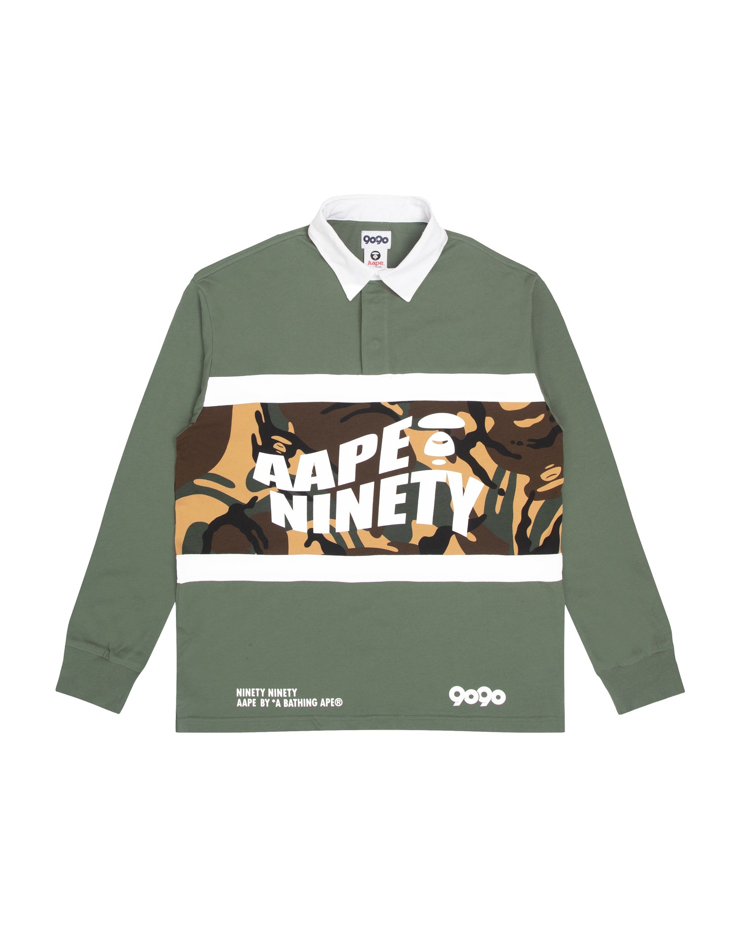 AAPE X 9090 Moonface long-sleeve polo | Aape official website – us