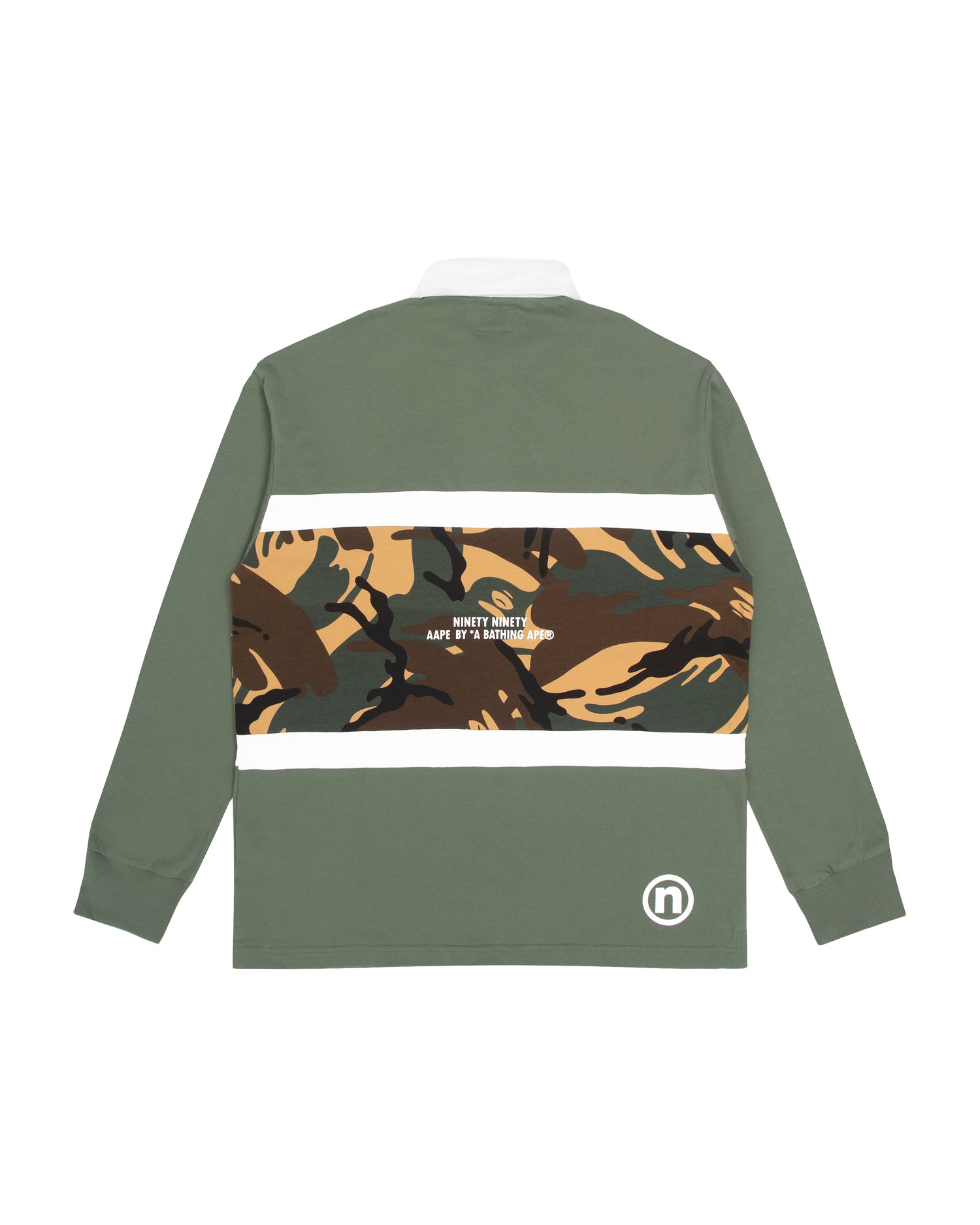 AAPE X 9090 Moonface long-sleeve polo | Aape official website – us