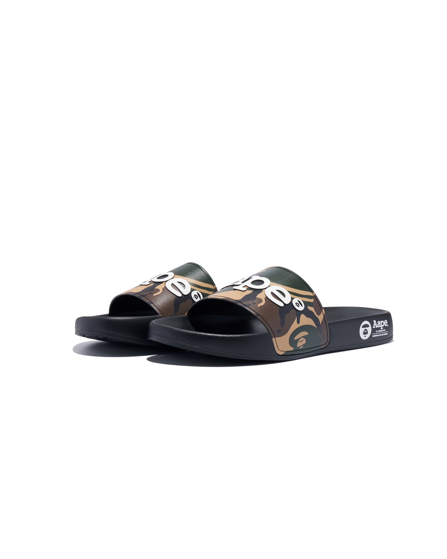 AAPE Moonface embossed camo slides | Aape official website – us