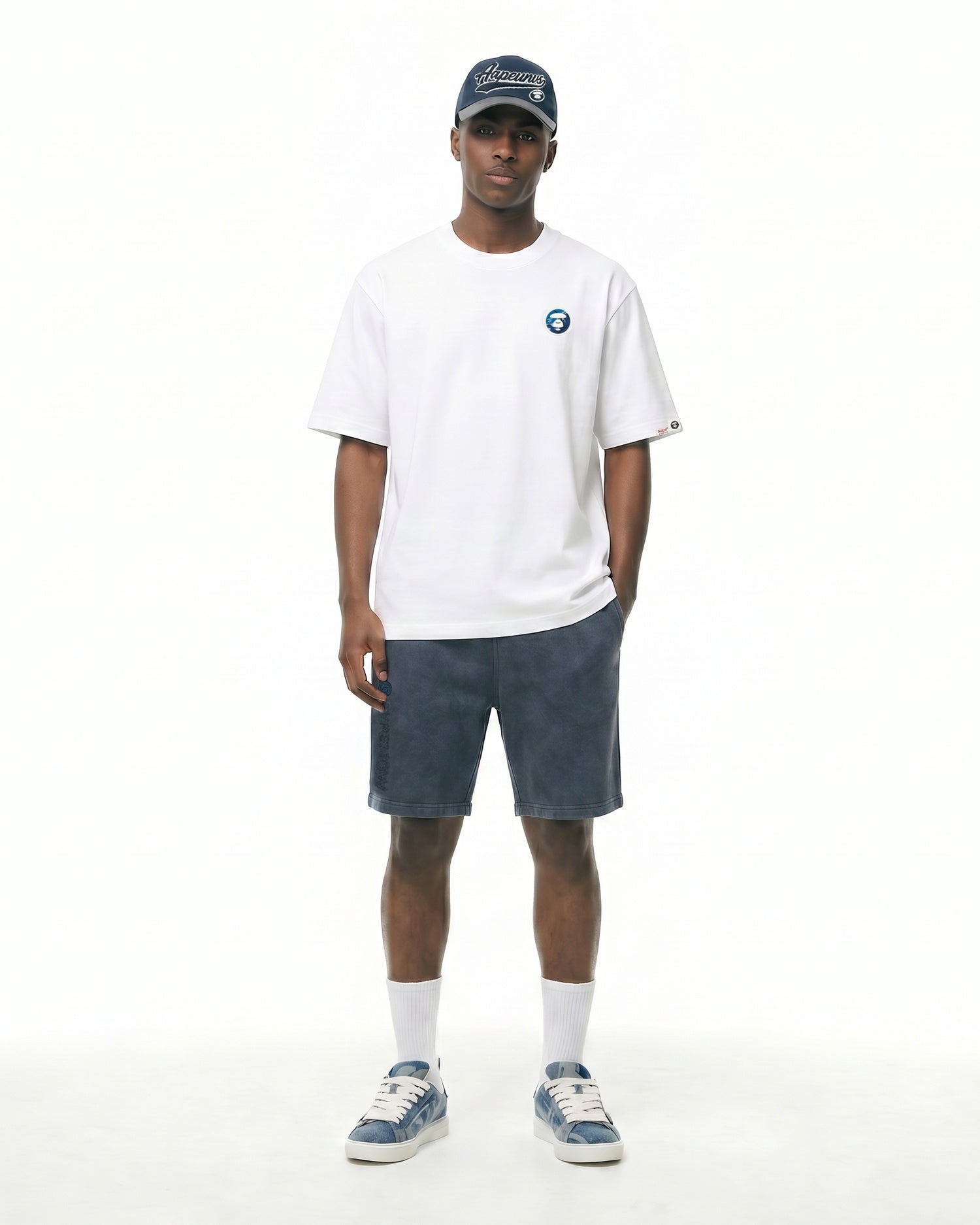 AAPE AAPENOW moonface sweat shorts | Aape official website – us