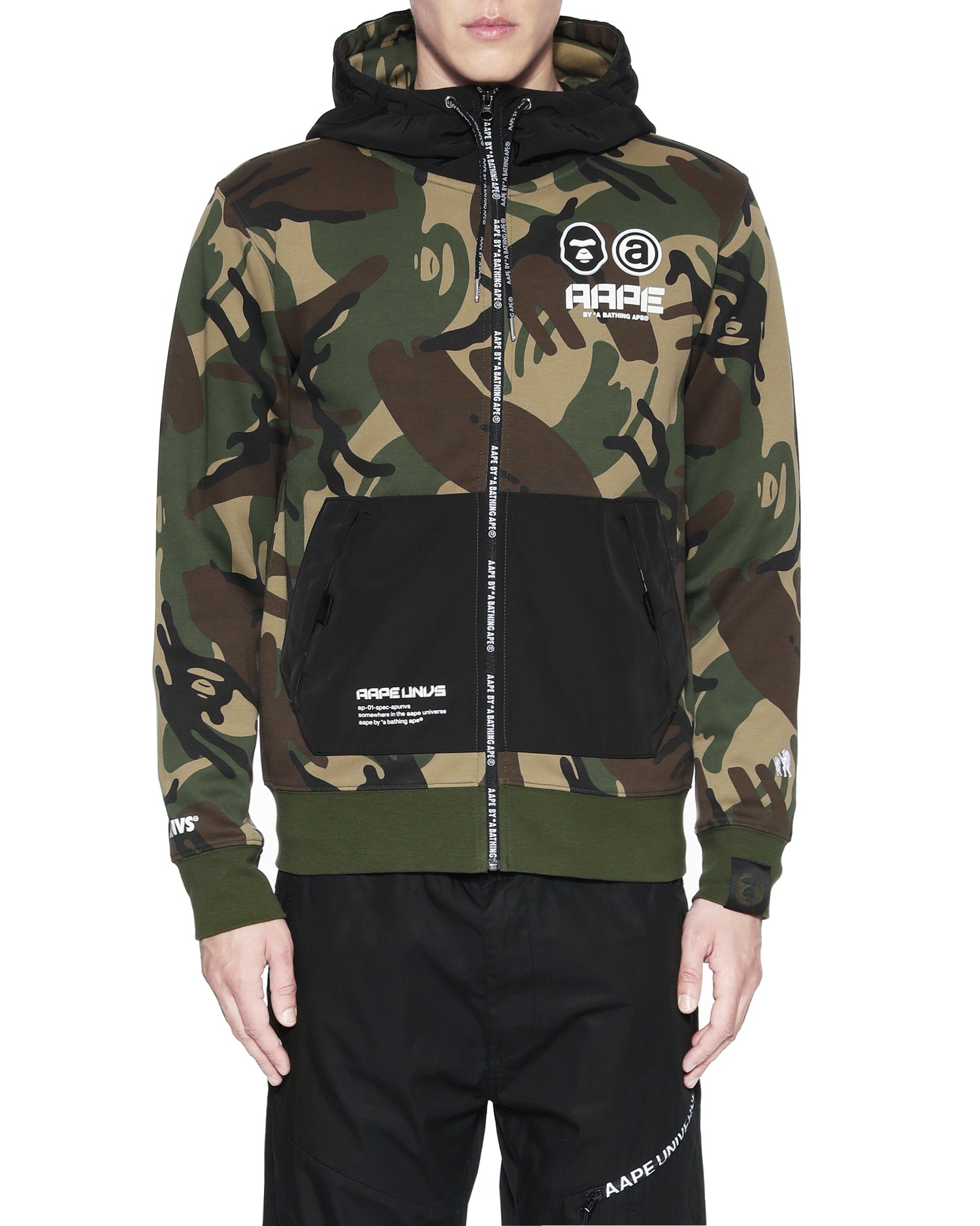 AAPE Camo zip hoodie | Aape official website – us.aape.com
