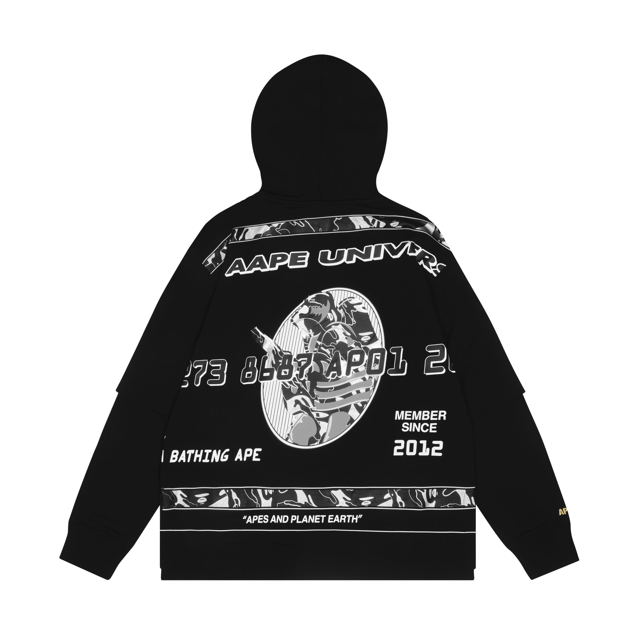 AAPE Moonface layered hoodie | Aape official website – us.aape.com