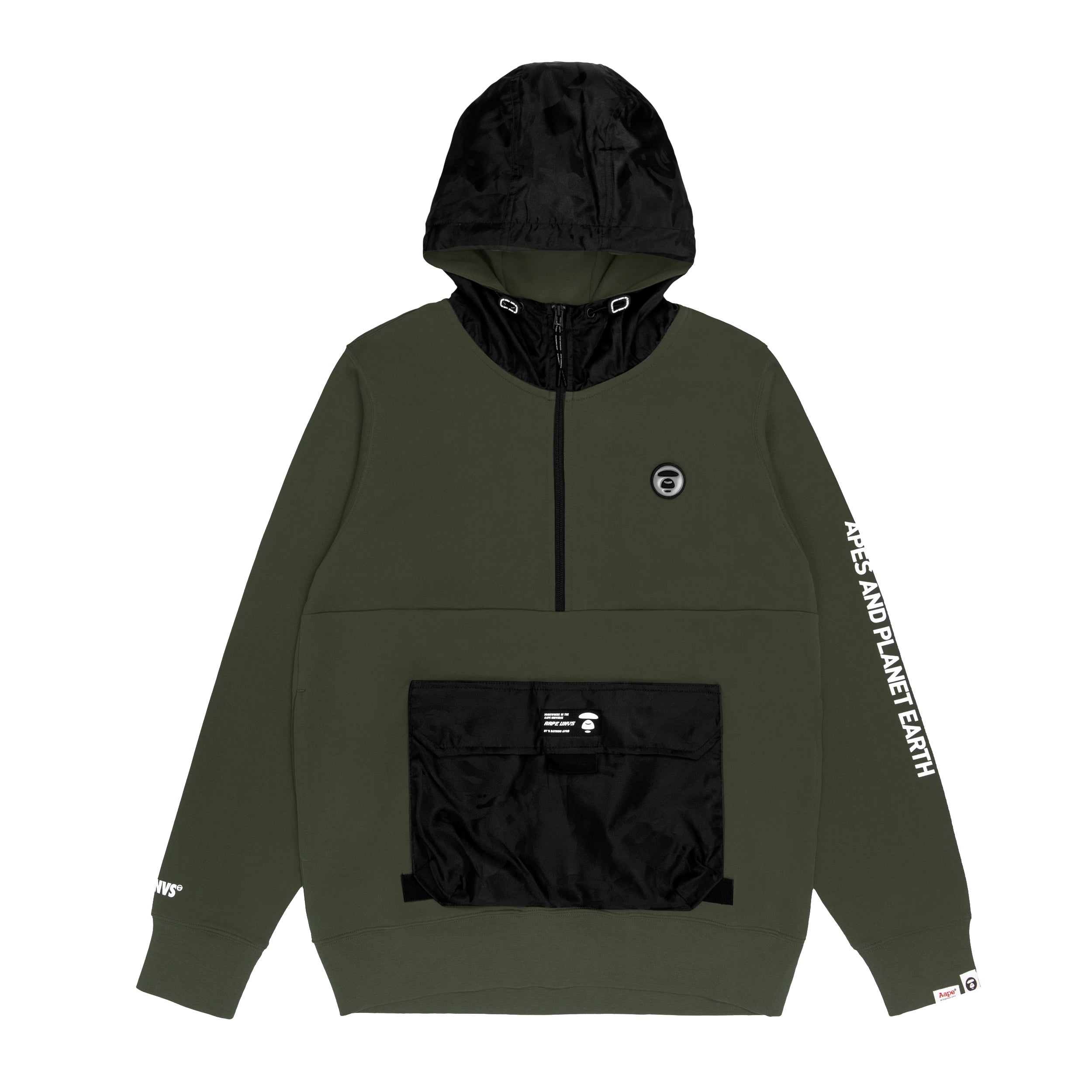 【希少】APE  PATTERN ZIP SWEAT SHIRT L AAPE Quarter zip panel hoodie | Aape official website – us.aape.com