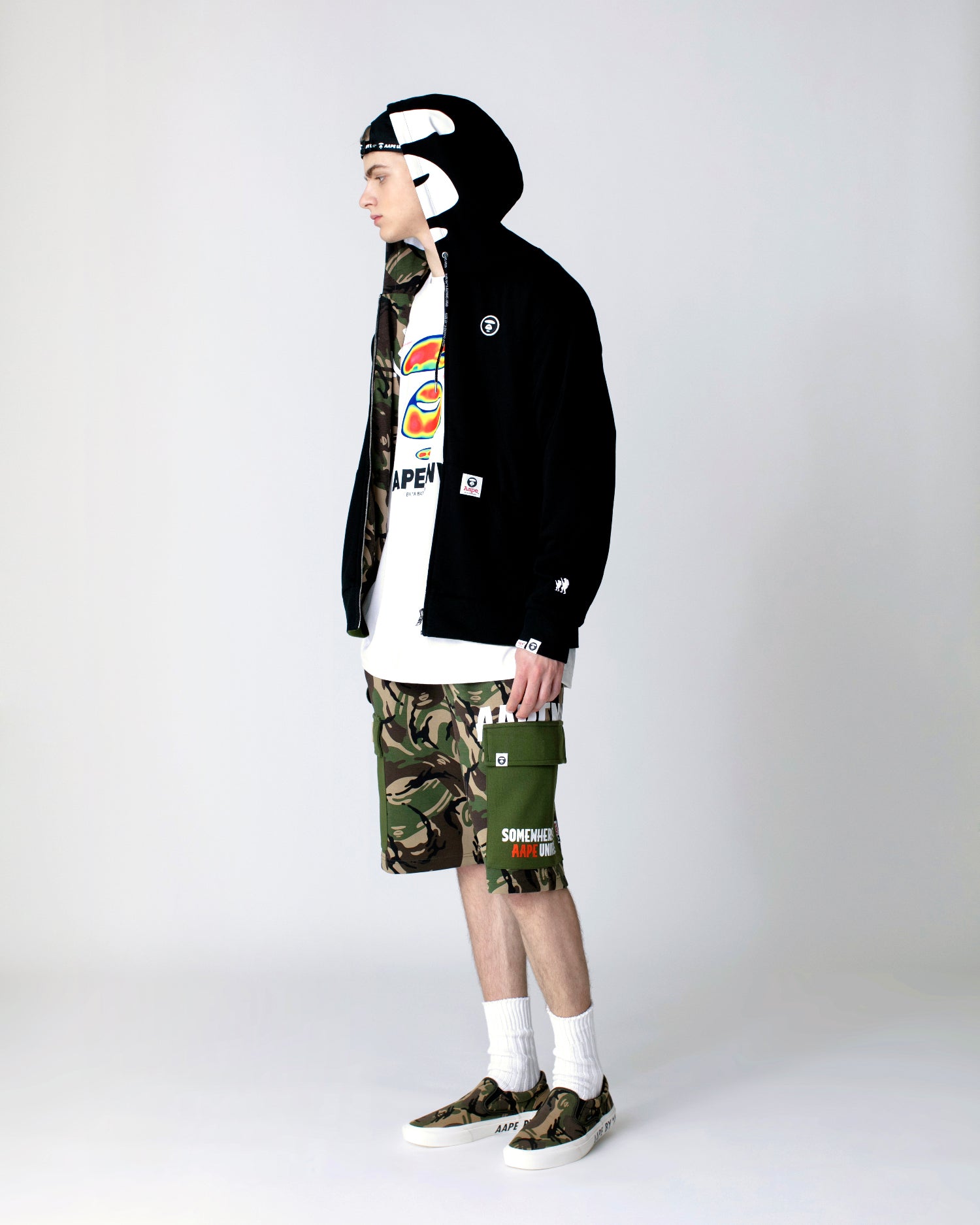 AAPE Moonface reversible zip hoodie | Aape official website – us