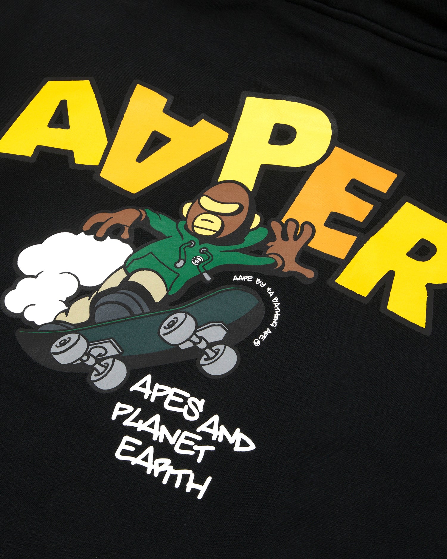 AAPE AAPER Alfa graphic fleece hoodie | Aape official website – us