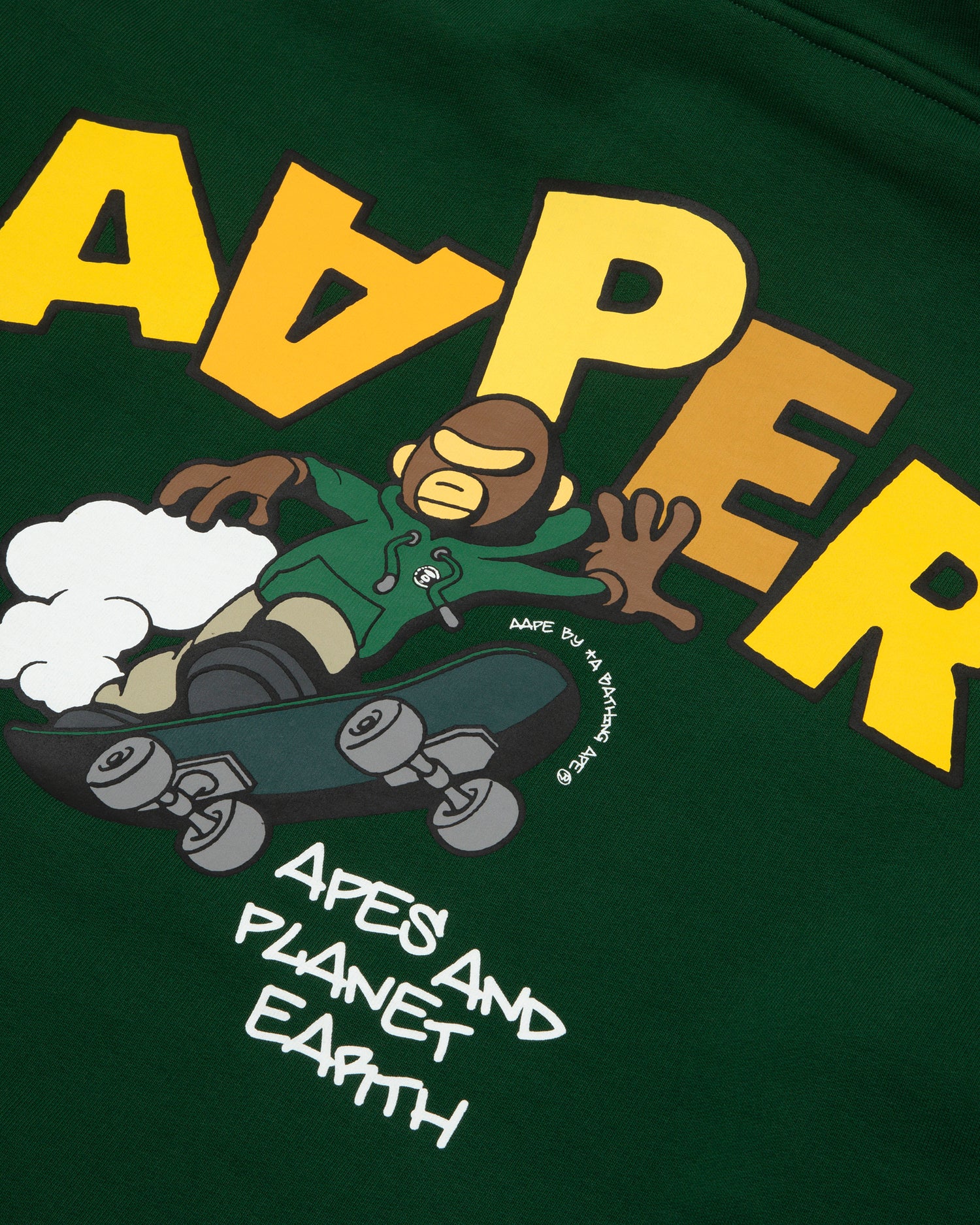 AAPE AAPER Alfa graphic fleece hoodie | Aape official website – us