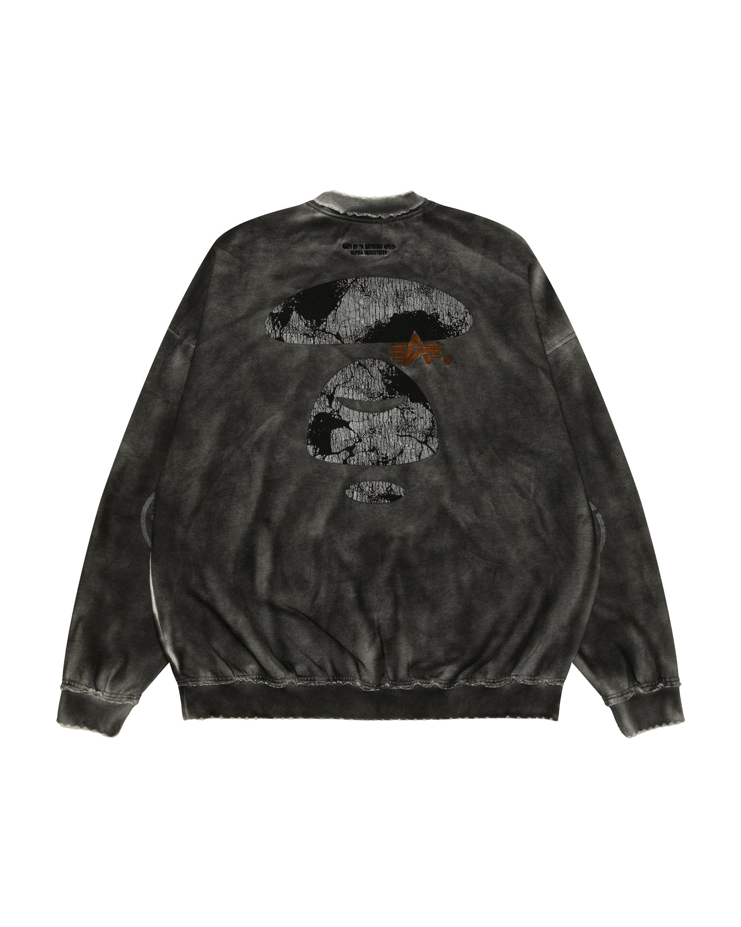 AAPE X Alpha Industries logo washed sweatshirt | Aape official