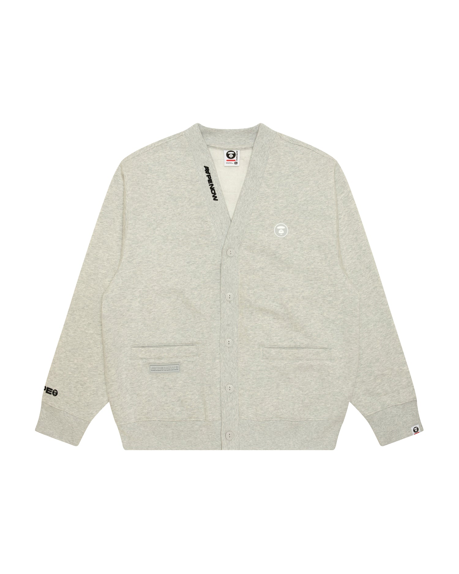 AAPE AAPE NOW moonface logo button down cardigan | Aape official