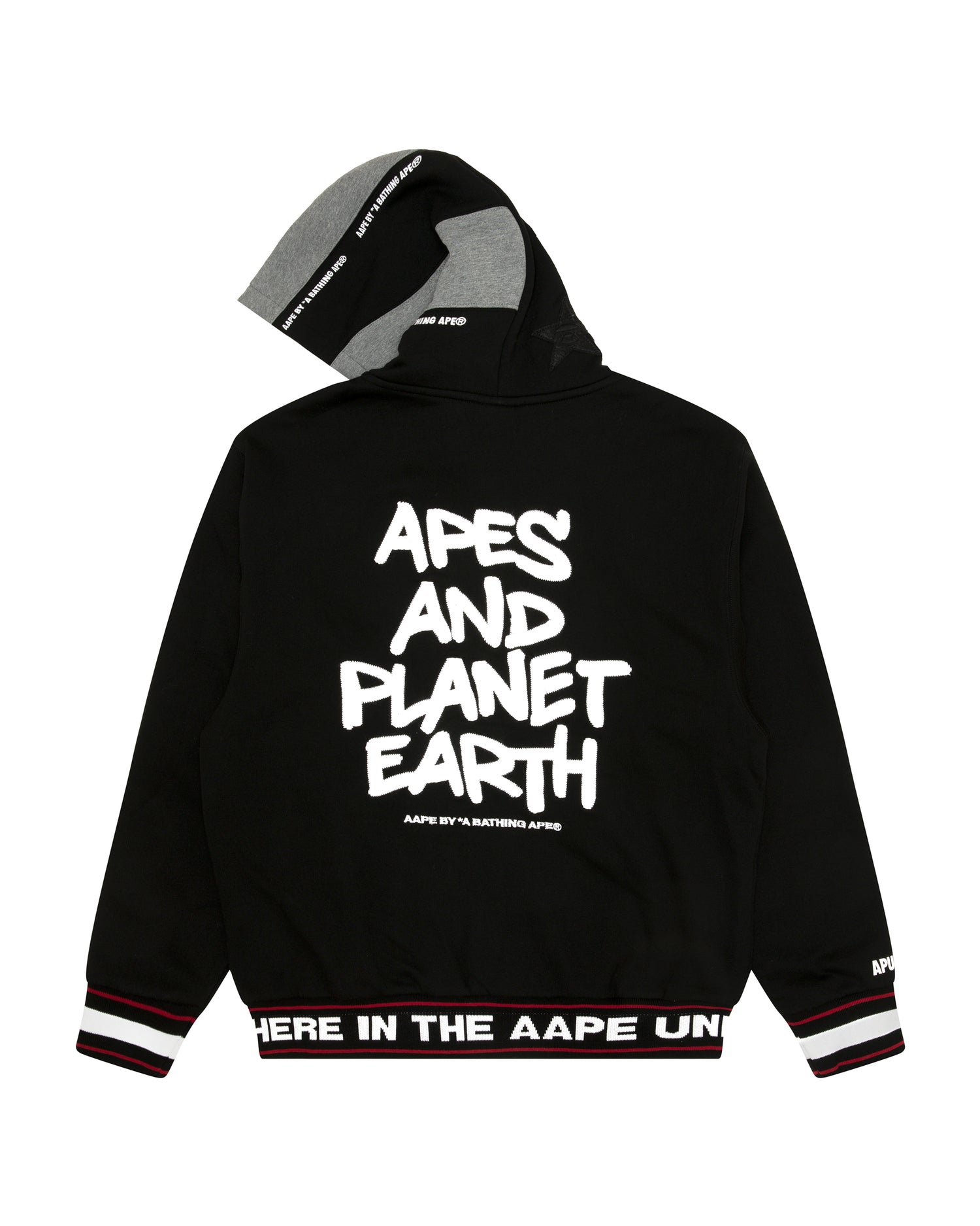 AAPE Moonface logo hooded varsity jacket | Aape official website