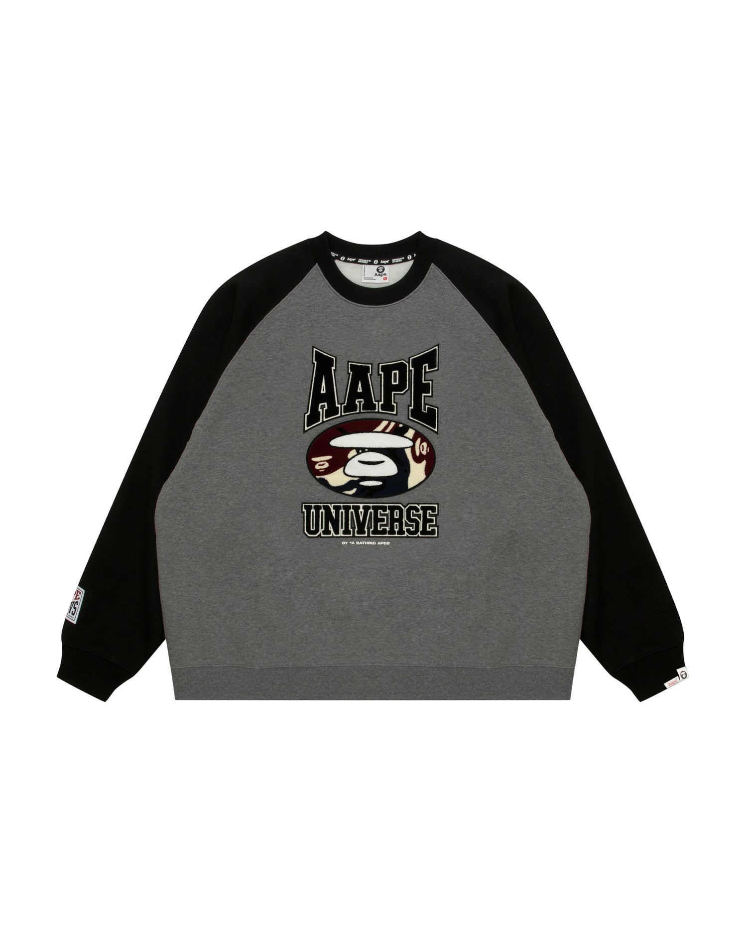 AAPE AAPE universe moonface logo raglan sweatshirt | Aape official