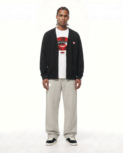 AAPENOW heart  moonface embroidered cardigan