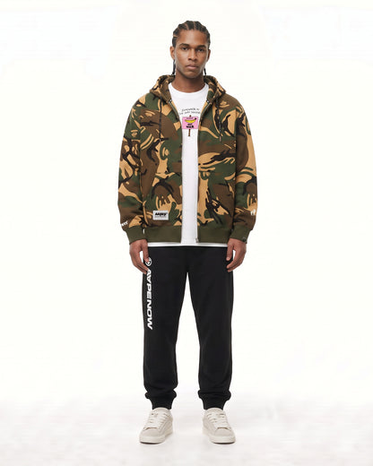AAPER camo zip-up hoodie