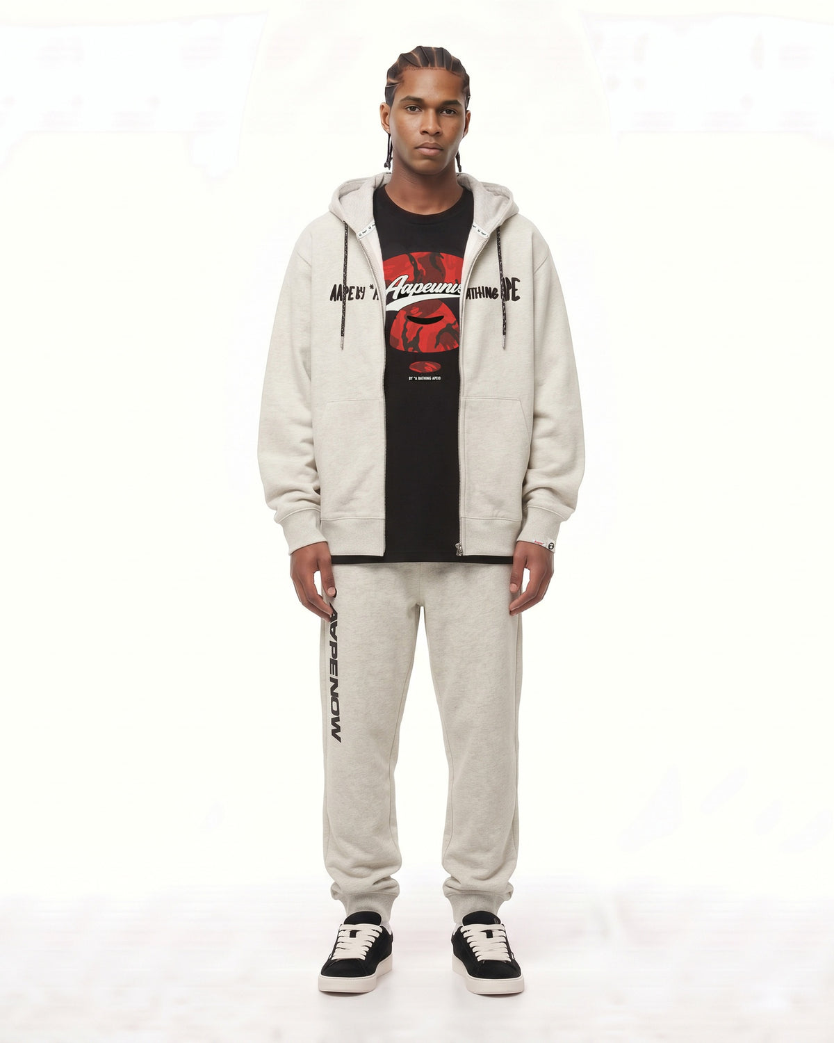 Hooded zip sweatshirt