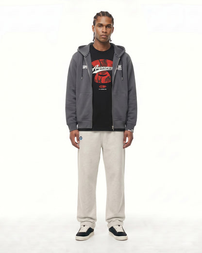 Hooded zip sweatshirt