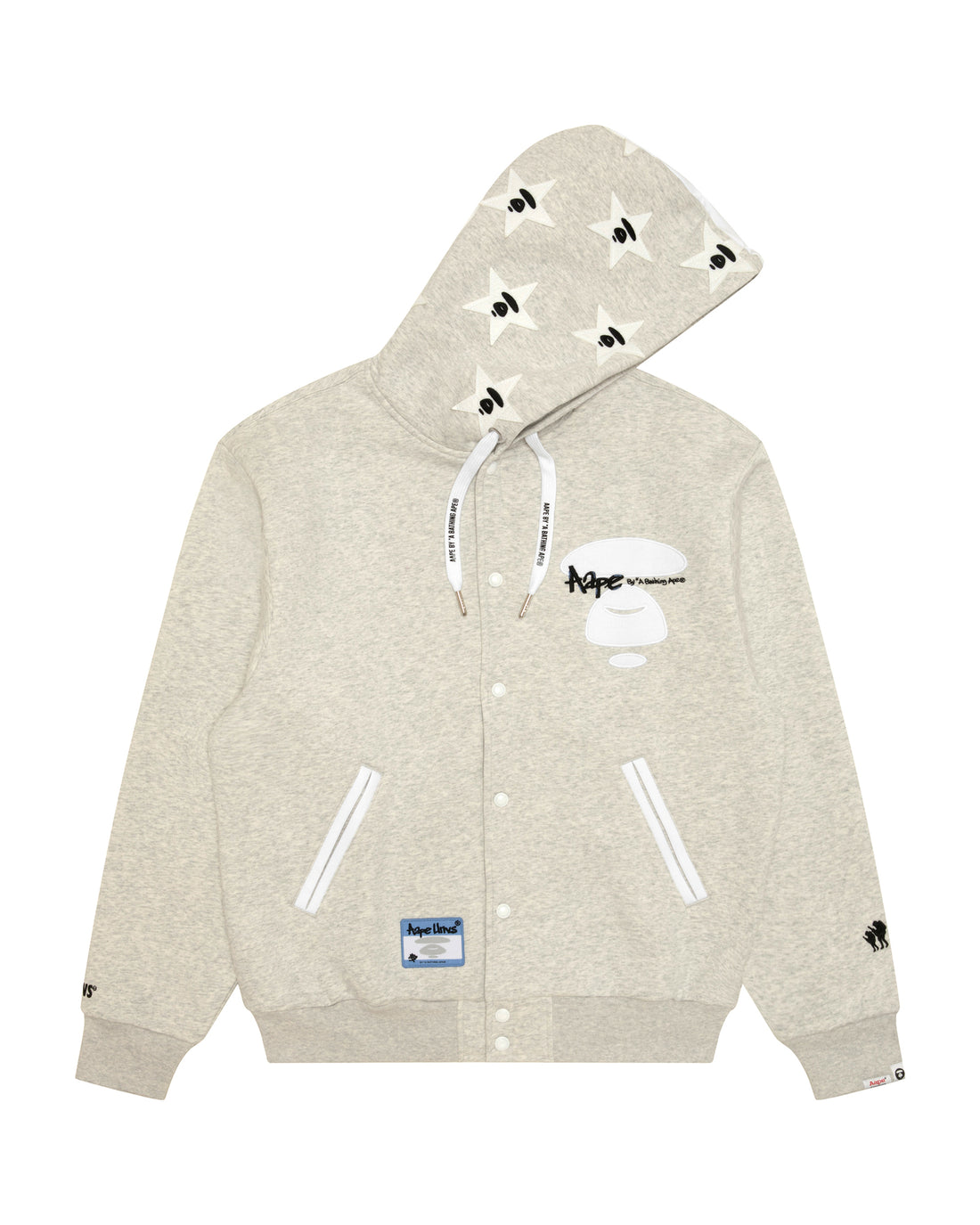 Moonface embroidered hooded jacket