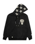 AAPEUNVS Burn Out Star Hood Zip-Up