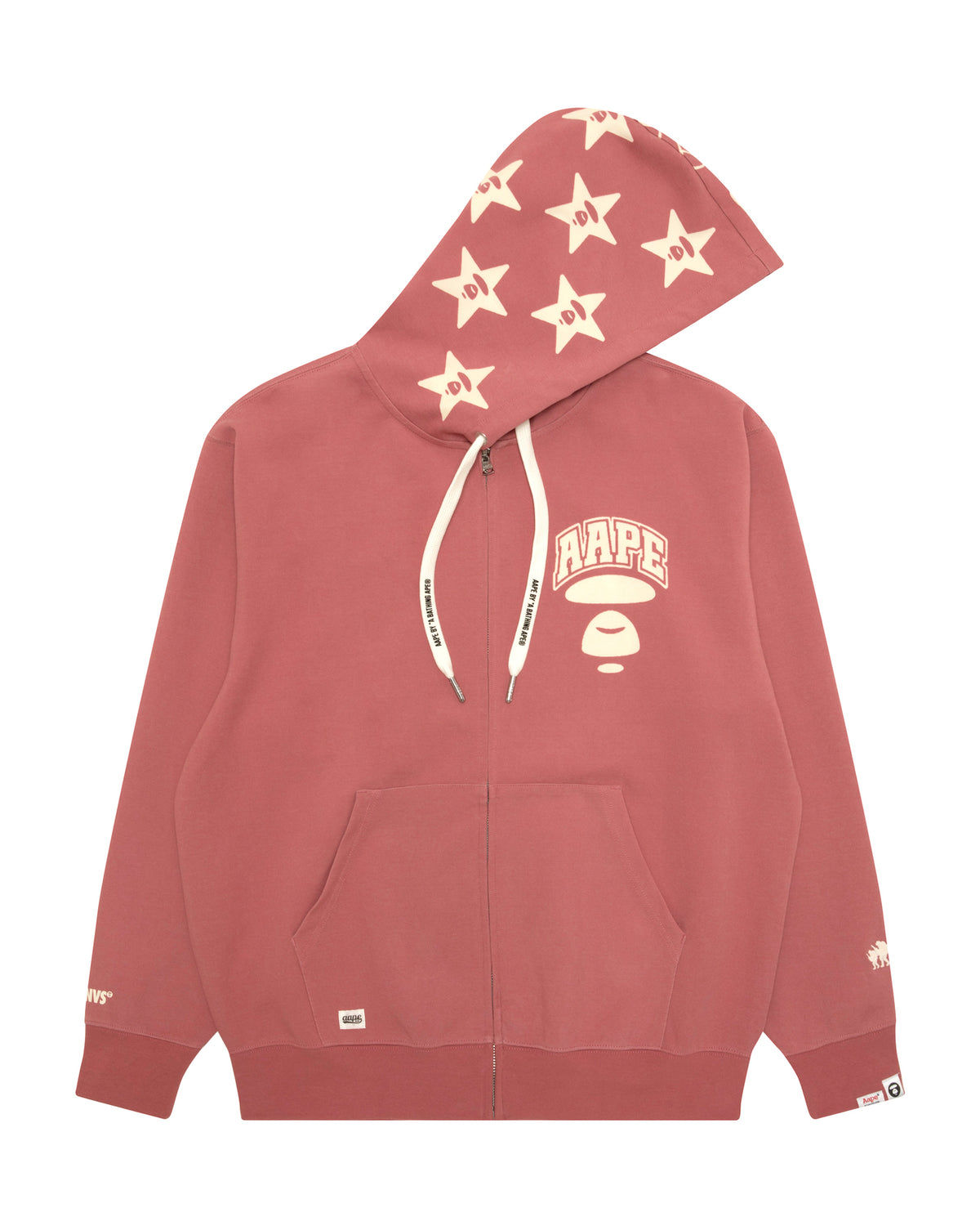 AAPEUNVS Burn Out Star Hood Zip-Up