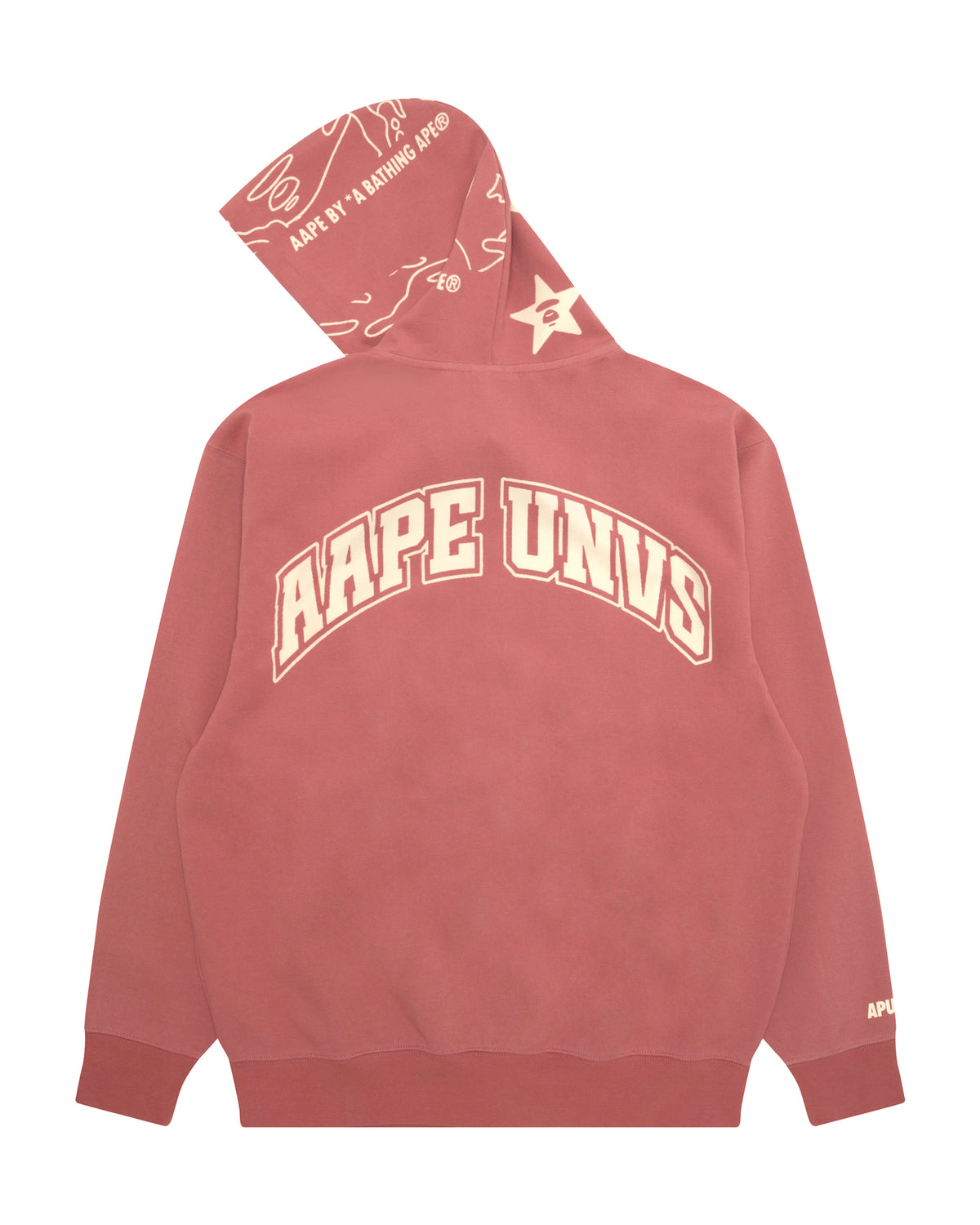 AAPEUNVS Burn Out Star Hood Zip-Up