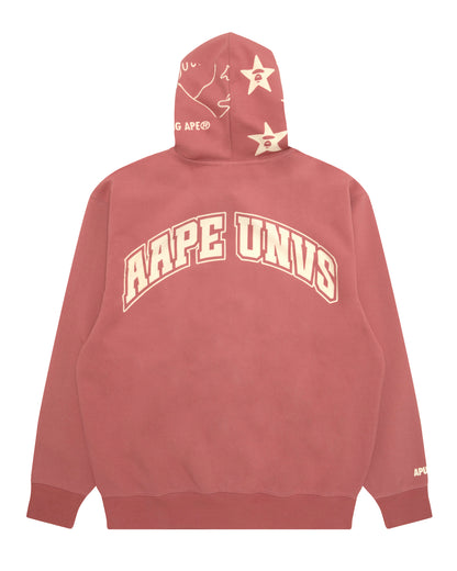 AAPEUNVS Burn Out Star Hood Zip-Up
