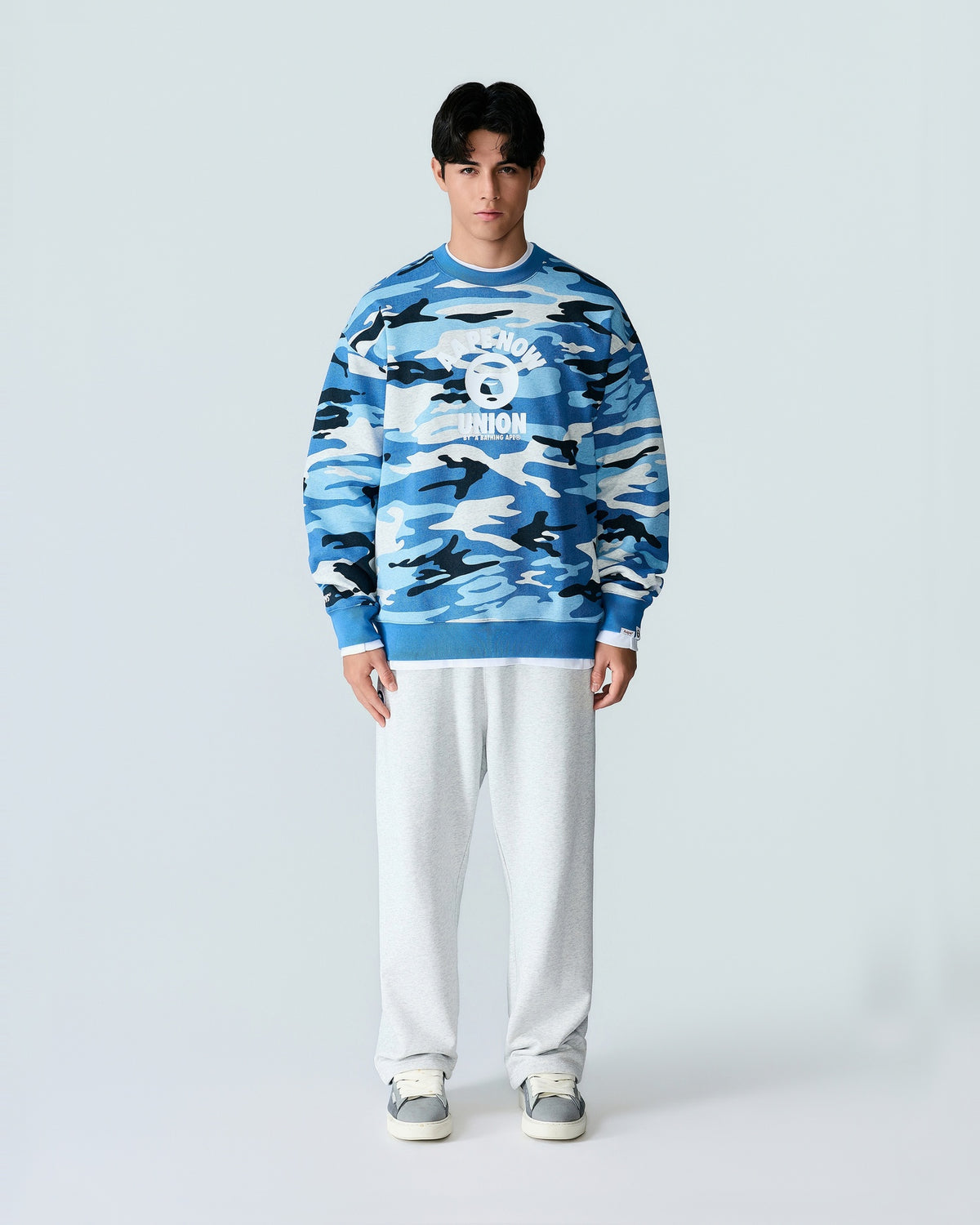 AAPENOW Moonface Crewneck Sweater