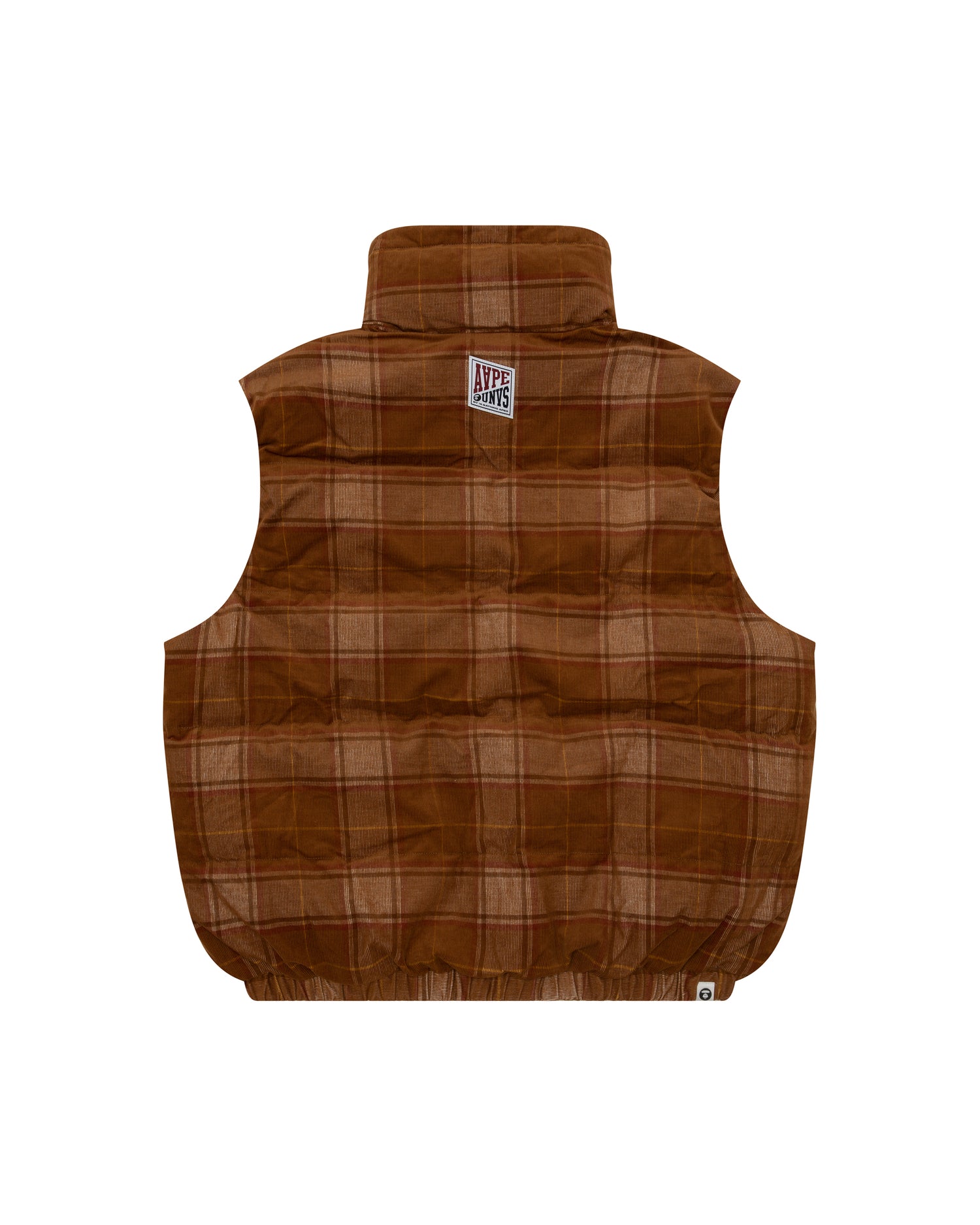 AAPE Moonface logo check zip-up vest | Aape official website – us
